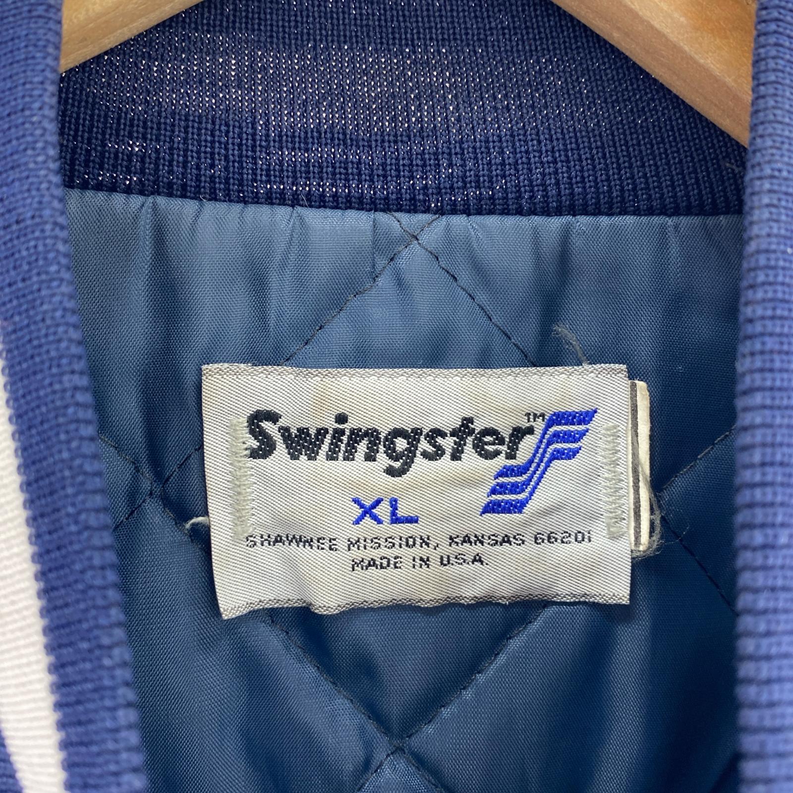 ブルゾン US.NAVY × Swingster USA製 ナイロンサテンスタジャン LL