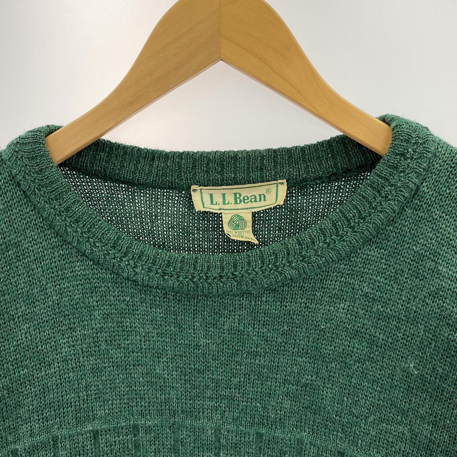 ニット アイルランド製 L L グリーン