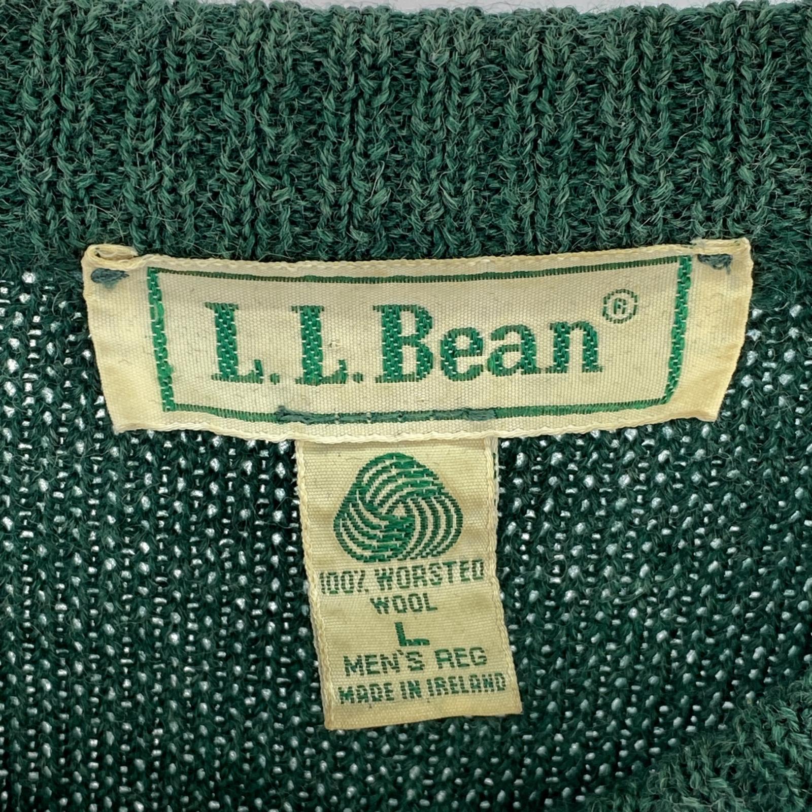 ニット アイルランド製 L L グリーン