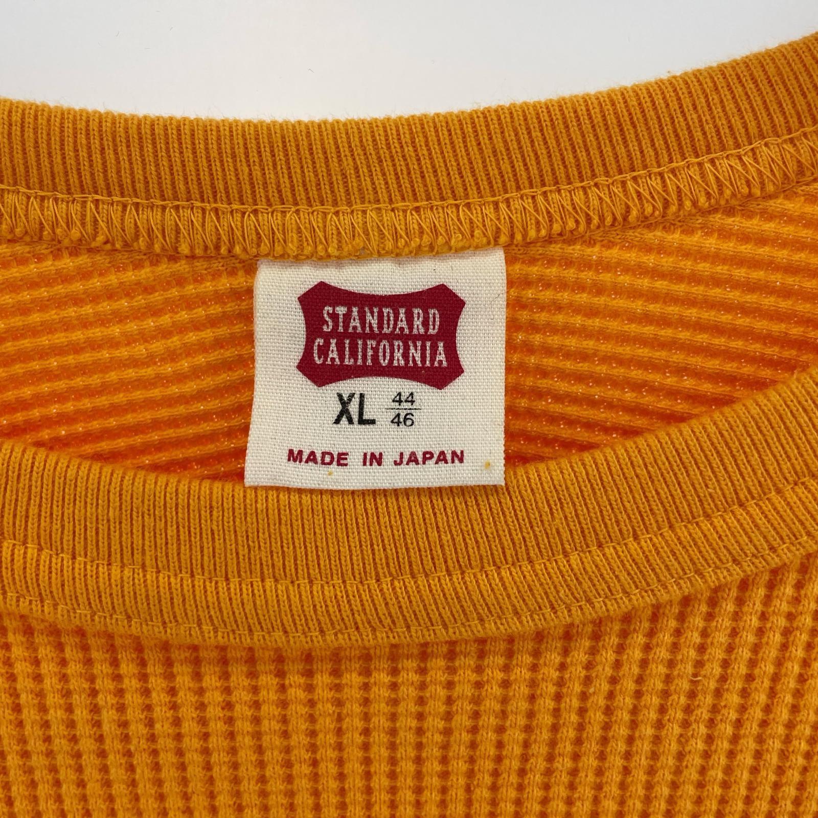 長袖Tシャツ STANDARD CALIFORNIA Waffle Thermal Long Sleeve T オレンジ (XL) オレンジ