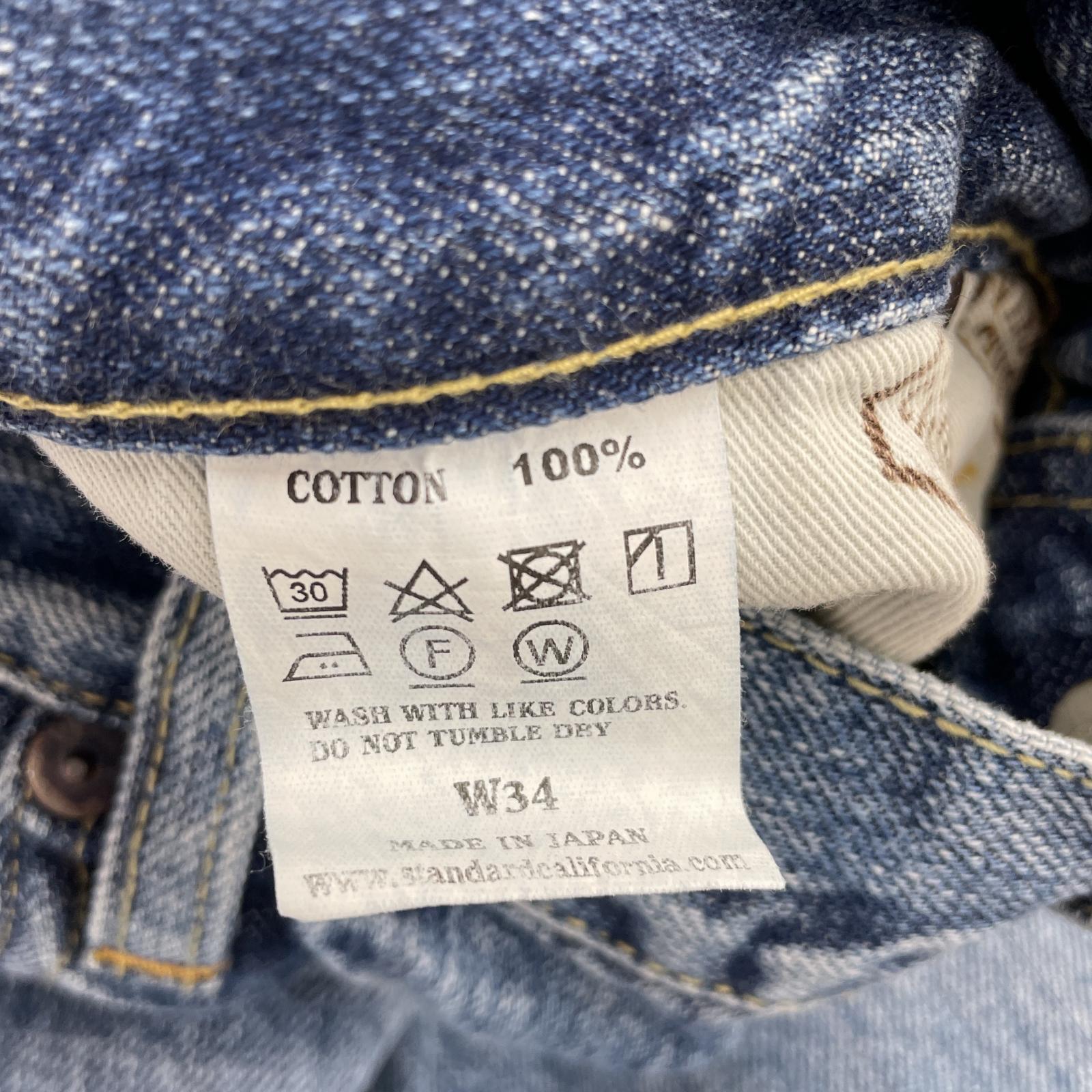 デニムパンツ STANDARD CALIFORNIA SD 5-POCKET DENIM PANTS 960 VINTAGE WASH 34 ネイビー