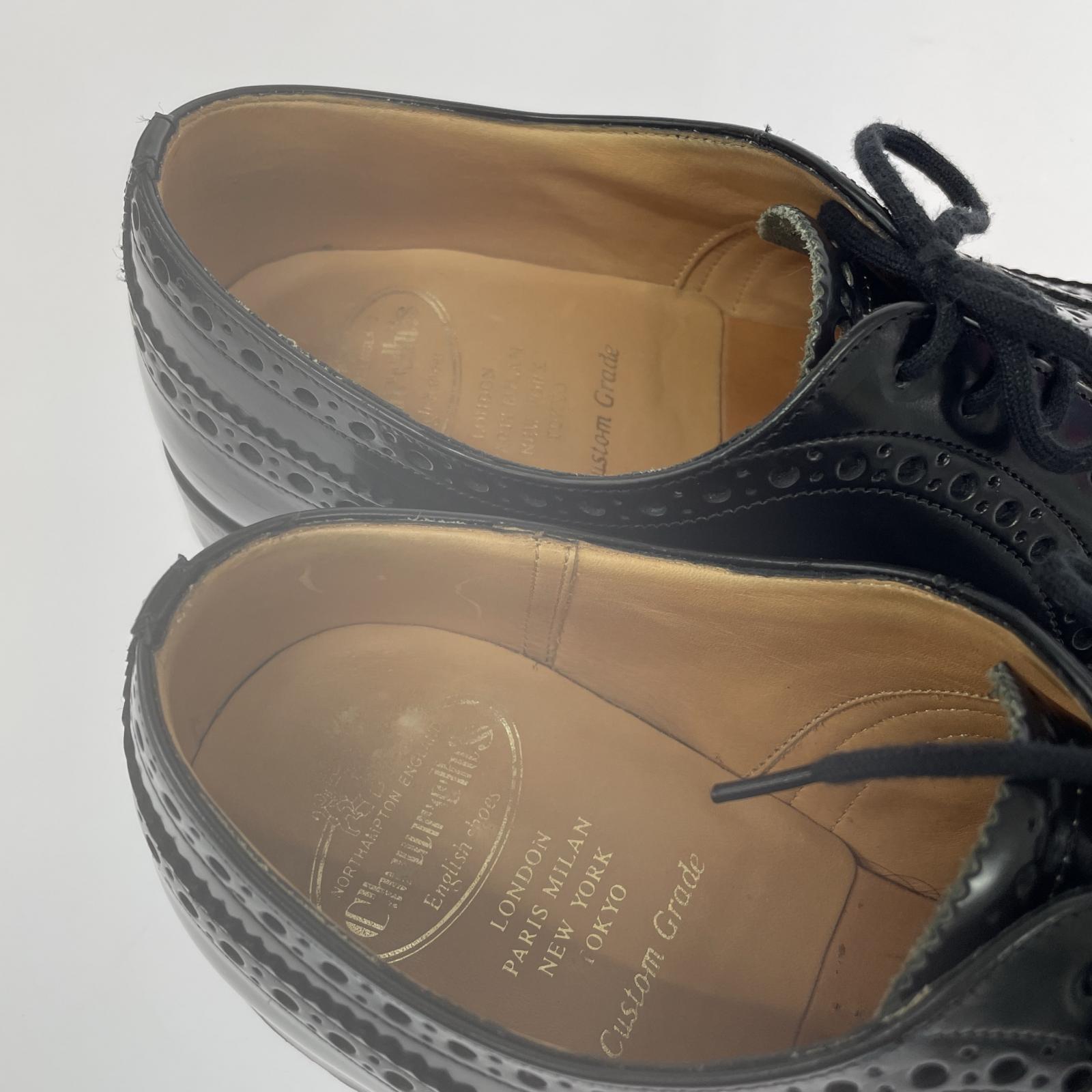 シューズ BURWOOD ウイングチップ ブラック