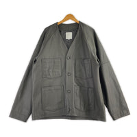 レザージャケット ノーカラー レザージャケット 羊革 (L) L カーキ