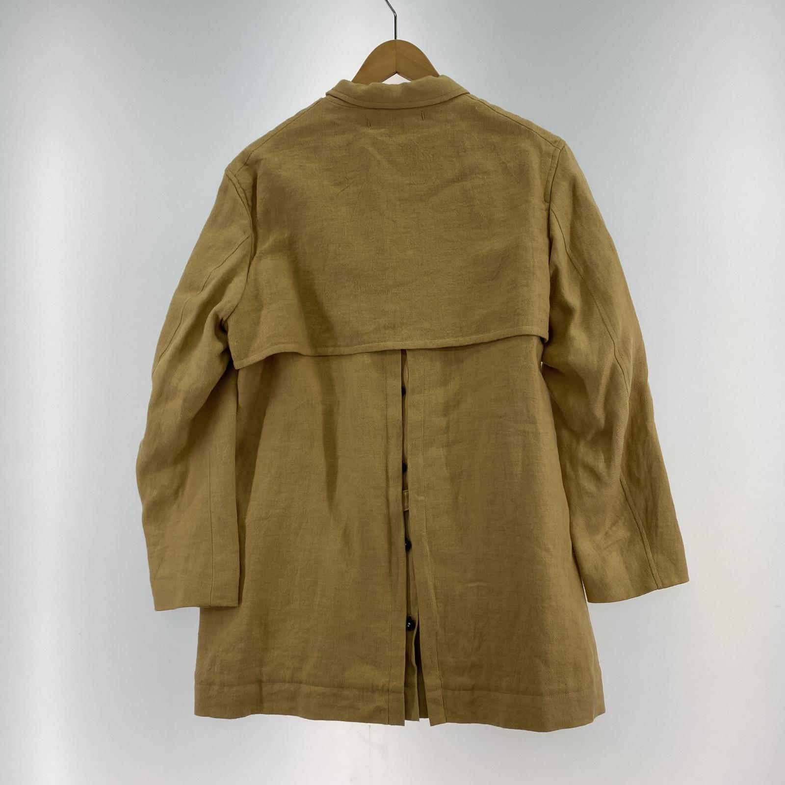 テーラードジャケット pea coat リネン100% (0) ベージュ 0 ベージュ