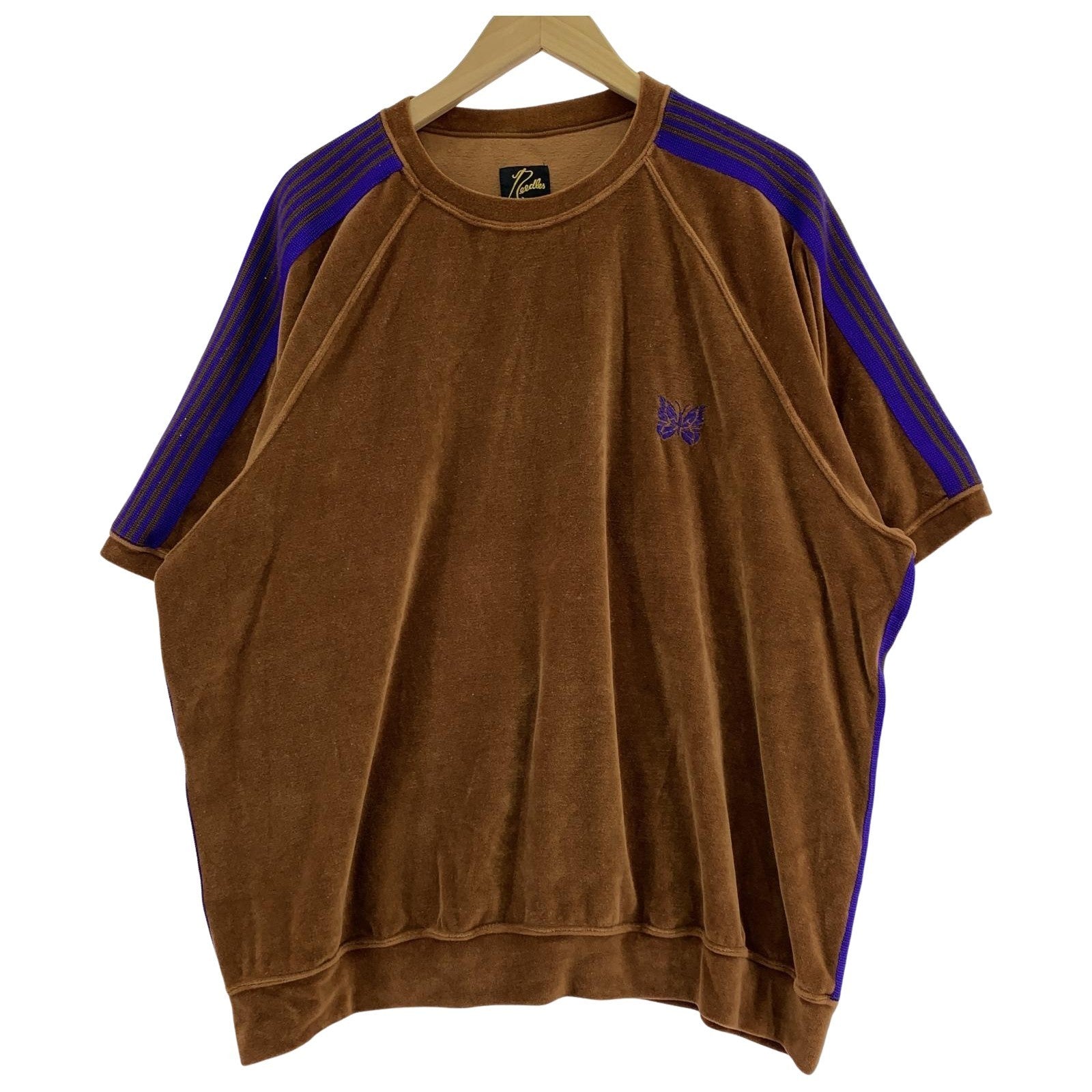 半袖Tシャツ ベロアカットソー/ブラウン ブラウン