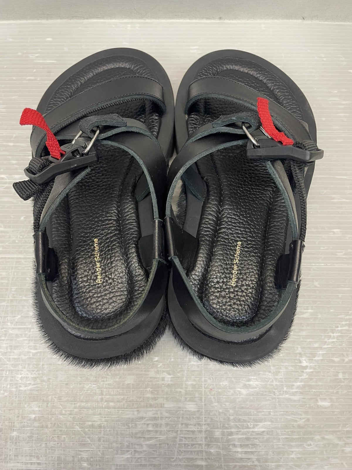 サンダル Hender Scheme meadow sandal ストラップサンダル 4 ブラック