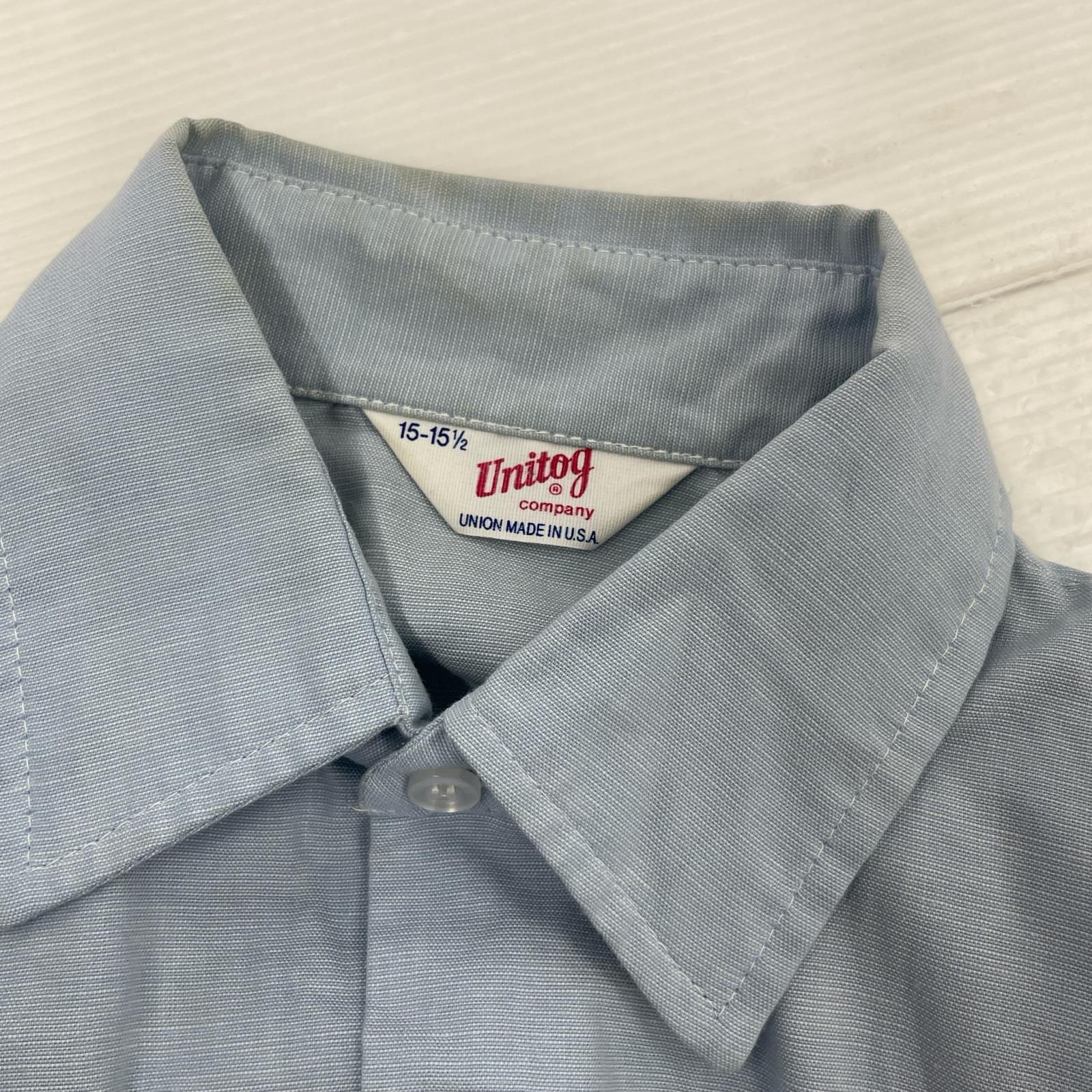半袖シャツ USA製 80s Unitoy シャンブレーワークシャツ