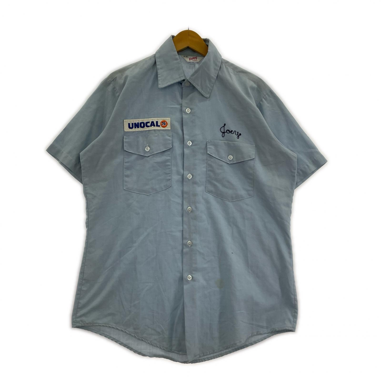 半袖シャツ USA製 80s Unitoy シャンブレーワークシャツ