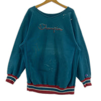 スウェット Champion 90s RWスウェット ターコイズ