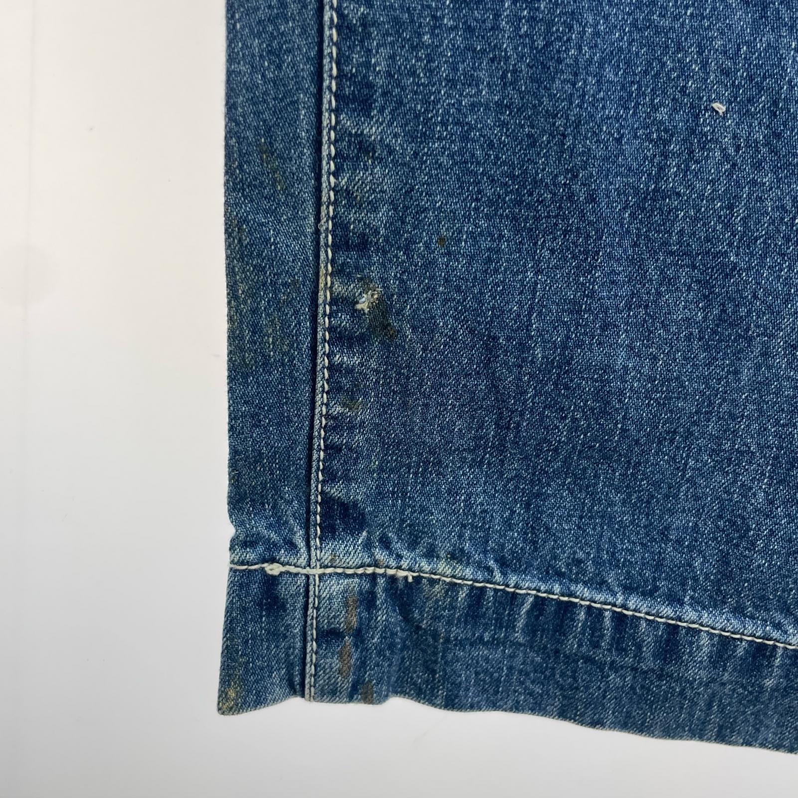 デニムパンツ 90s USA製 白タグ デニムバギーパンツ (W32) インディゴ