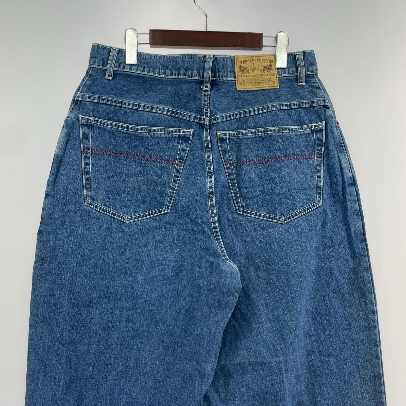 デニムパンツ 90s USA製 白タグ デニムバギーパンツ (W32) インディゴ