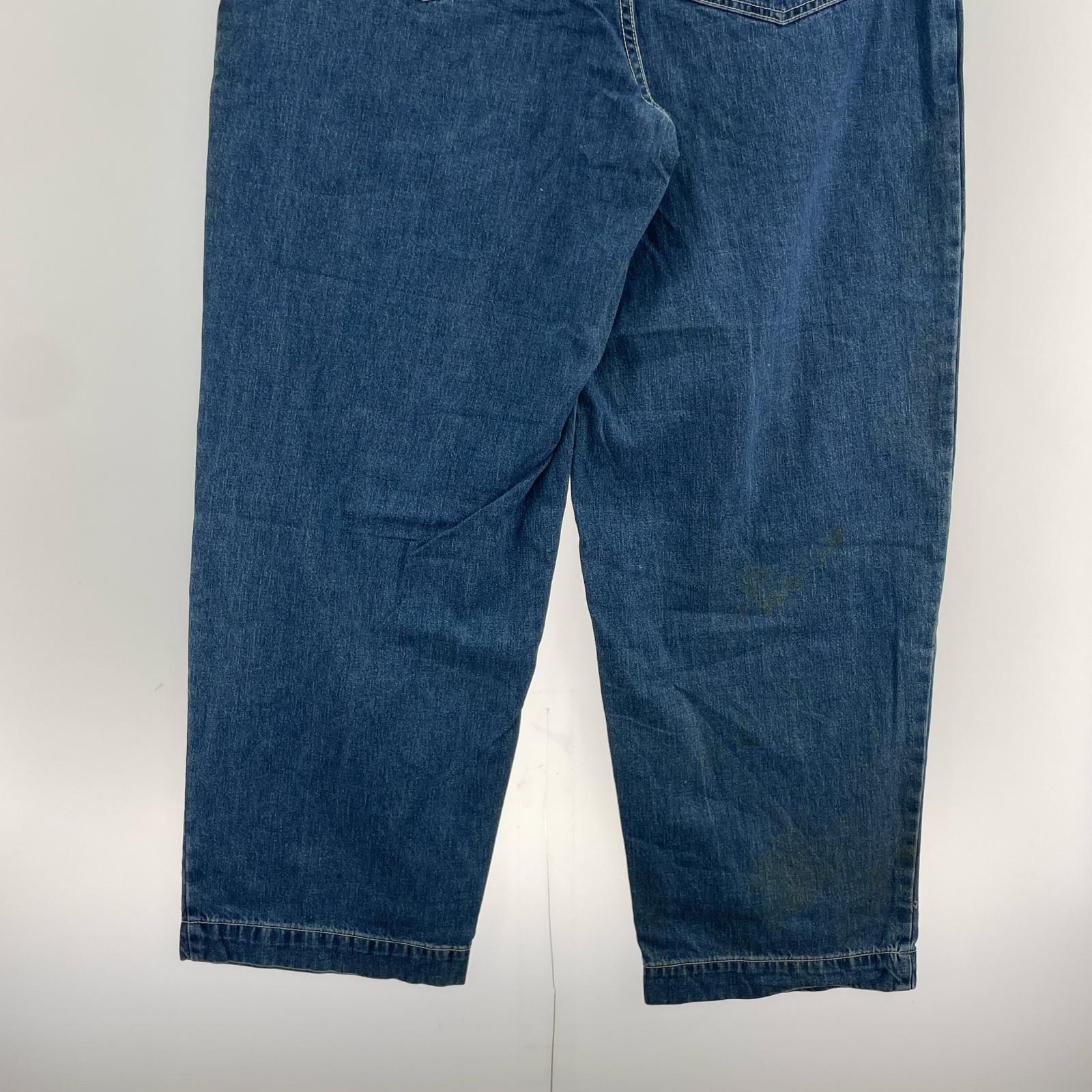 デニムパンツ 90s USA製 白タグ デニムバギーパンツ (W32) インディゴ