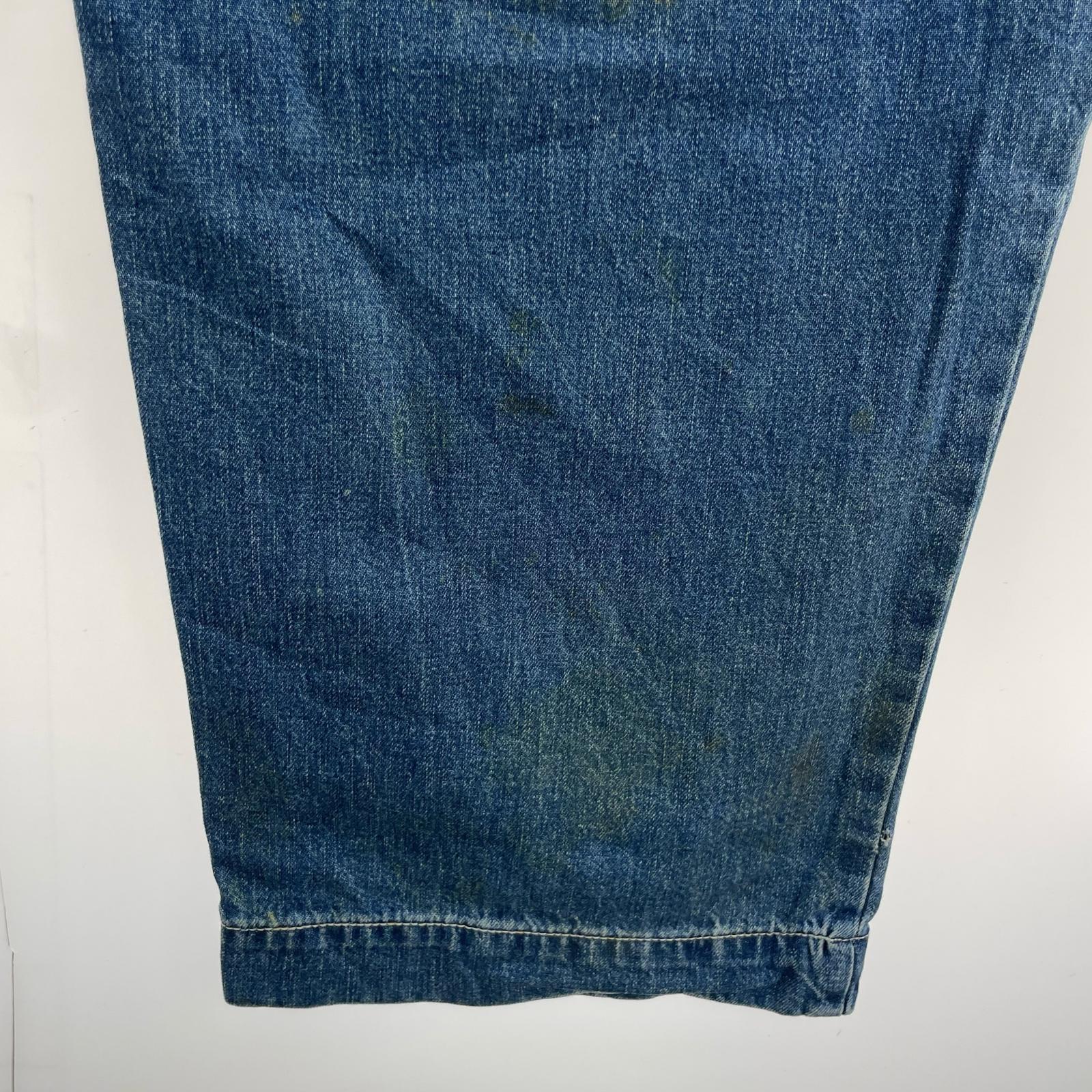 デニムパンツ 90s USA製 白タグ デニムバギーパンツ (W32) インディゴ