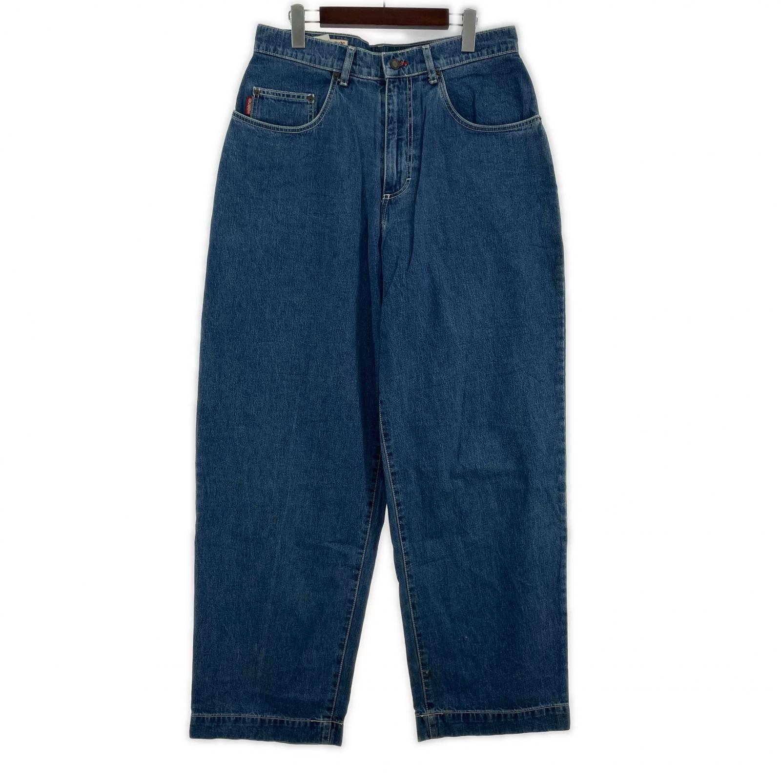 デニムパンツ 90s USA製 白タグ デニムバギーパンツ (W32) インディゴ