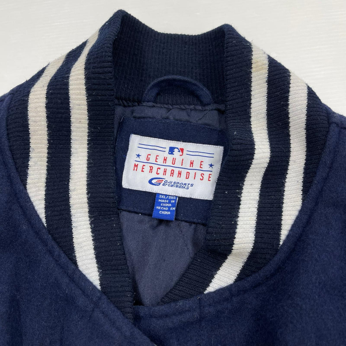 ジャケット GENUINE MERCHANDISE ウールスタジャン 3XL ネイビー
