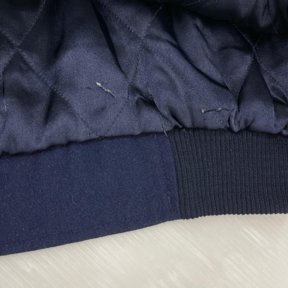 ジャケット GENUINE MERCHANDISE ウールスタジャン 3XL ネイビー
