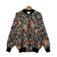 ブルゾン 60-80s TALONジップ USA製 花柄 黒 XL