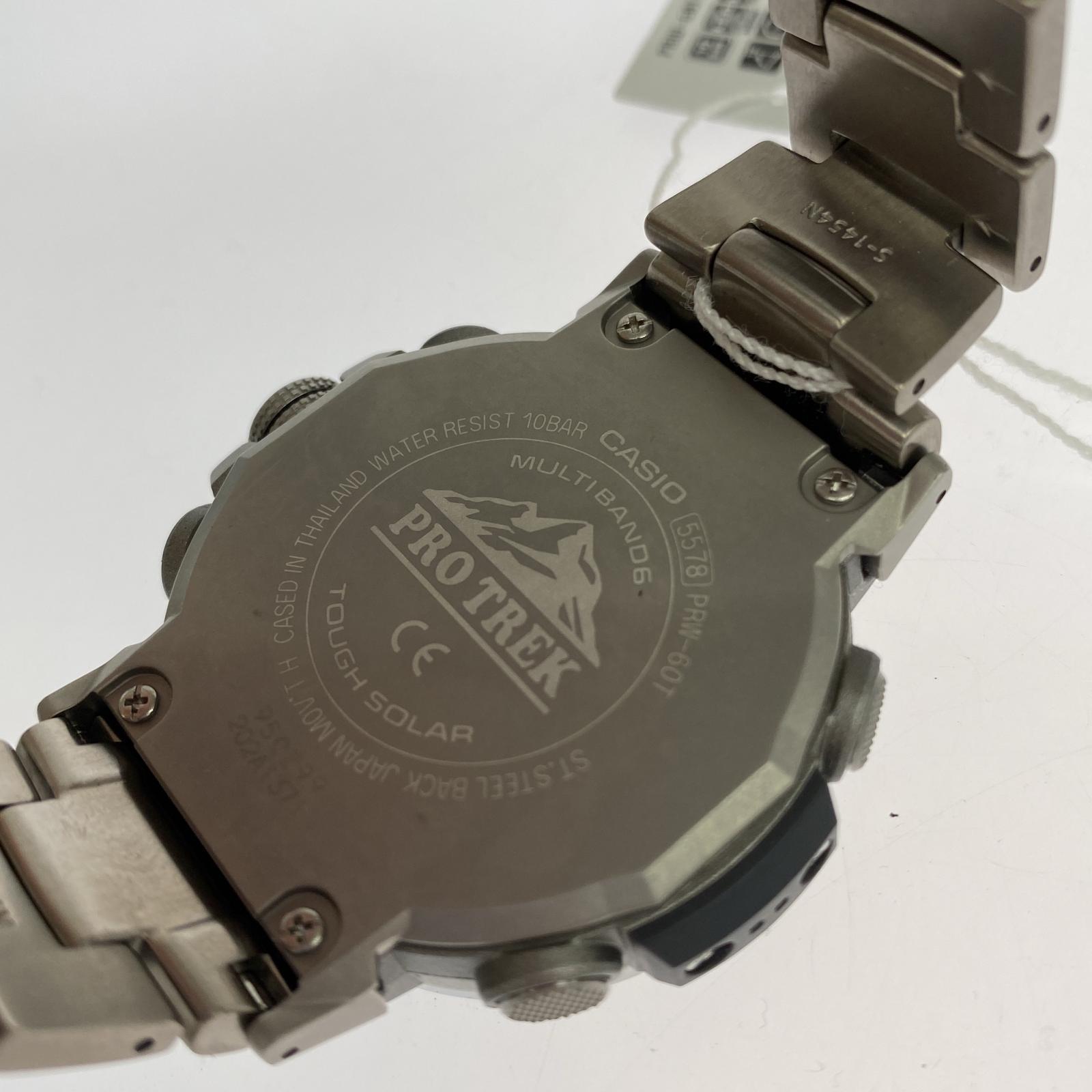 腕時計 CASIO PRO TREK PRW-60T クライマーライン マルチバンド6 腕時計 タフソーラー シルバー