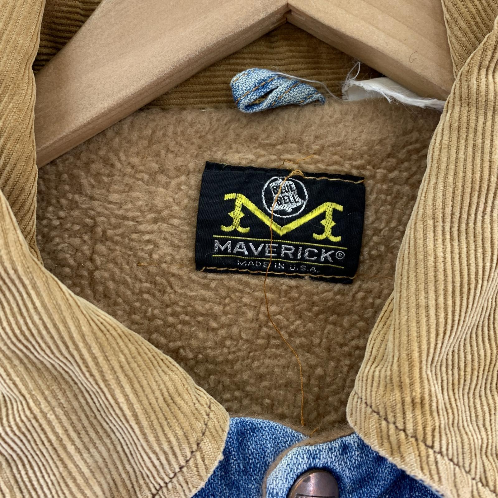 長袖シャツ 70s MAVERICK boa liner denim jacket ブルー