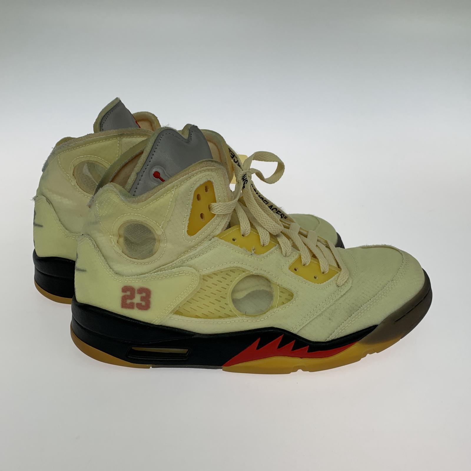 スニーカー ×Off-White Air Jordan 5 Sail 28cm (US10 UK9 1/2 EU46)