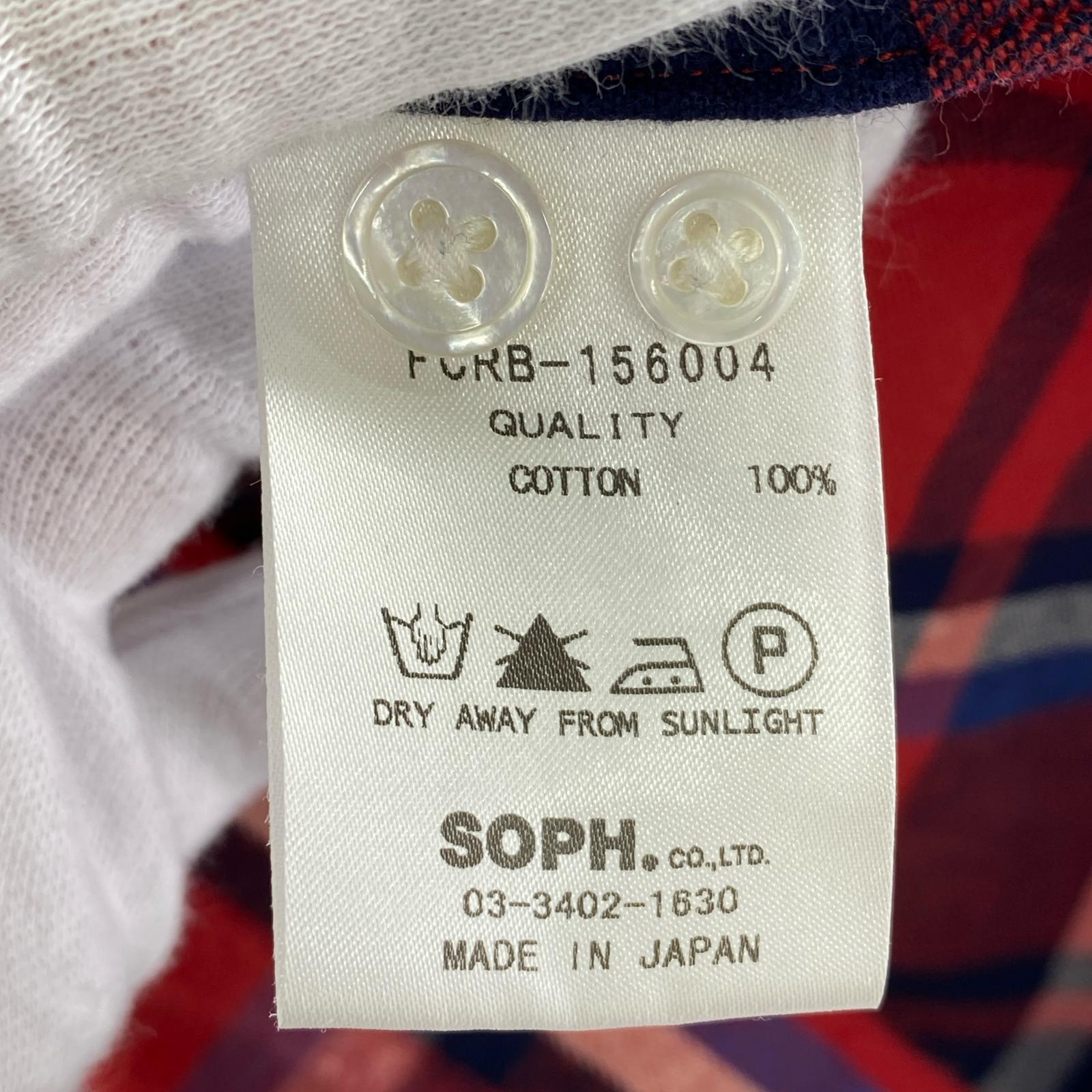 長袖シャツ チェックシャツ M レッド
