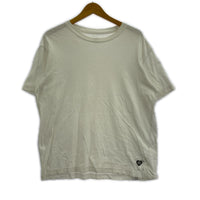 半袖Tシャツ 裾ワンポイント 白(M) M ホワイト