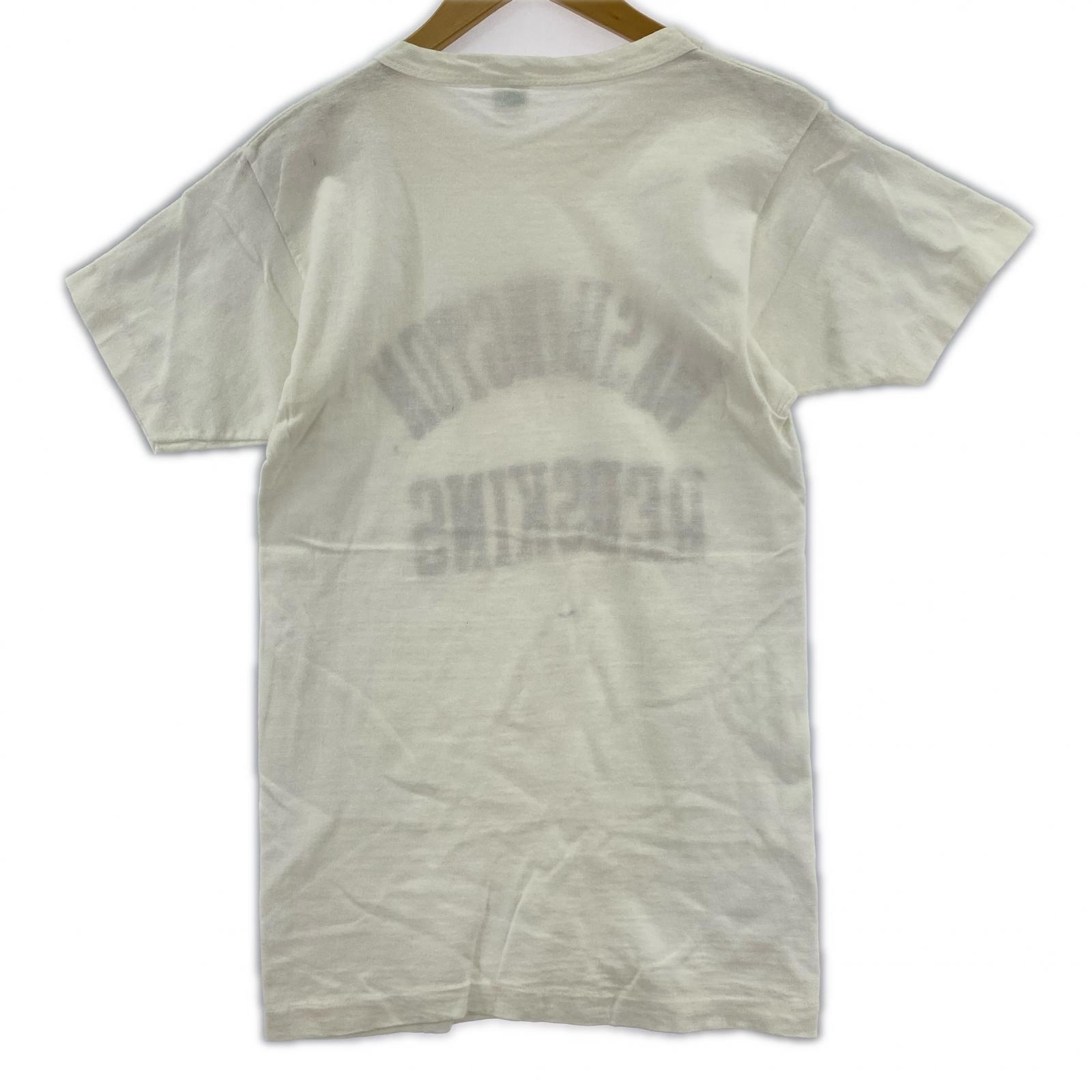 半袖Tシャツ 70s バータグ 2段プリント 白 M M ホワイト