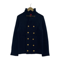 ジャケット eral55 コットンニット ダブルジャケット 紺 (XS)