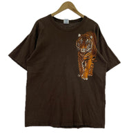 半袖Tシャツ SANDIEGO ZOO 虎 L ブラウン