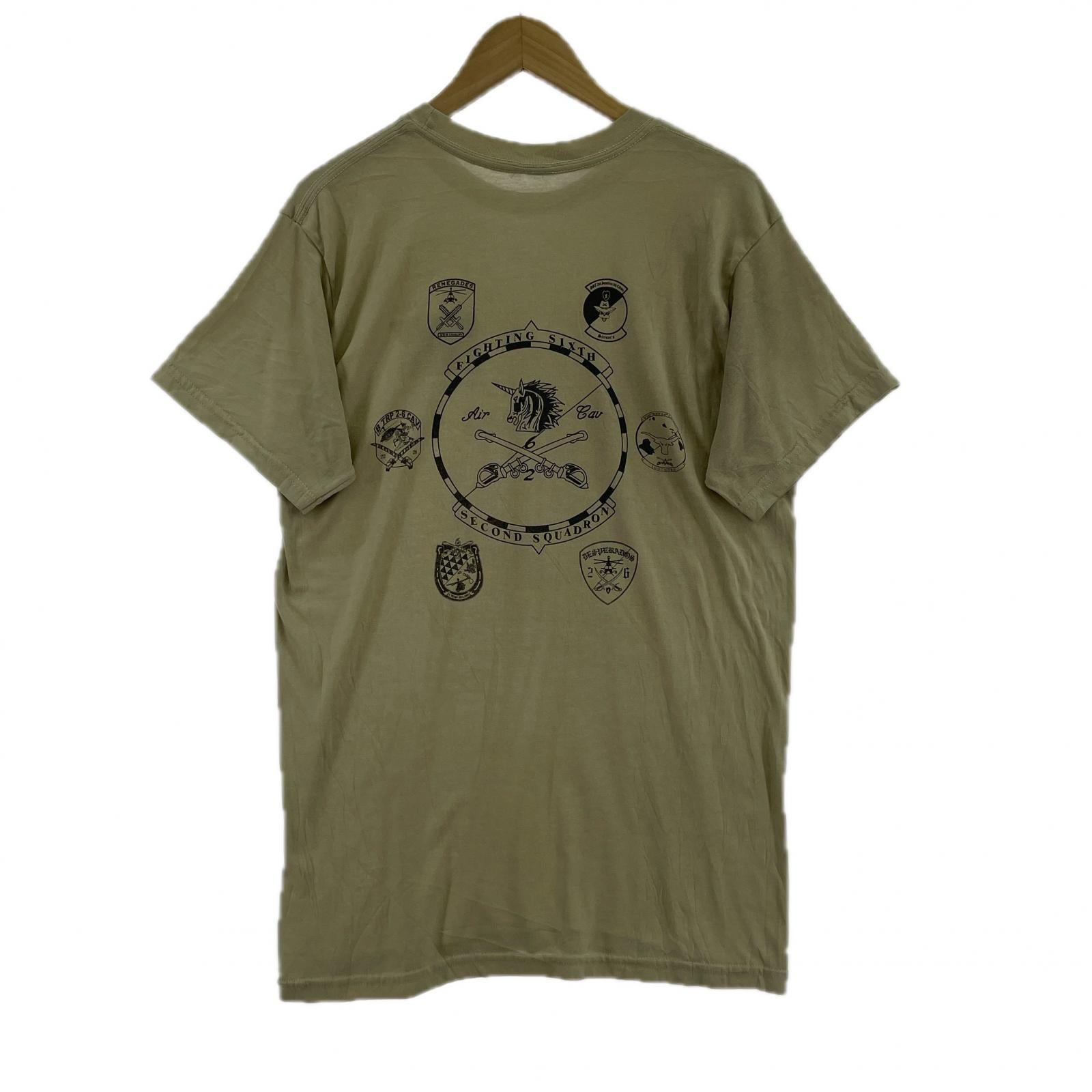 半袖Tシャツ 90’S STAY ARMY LIGHTINING HORSE プリントT ベージュ