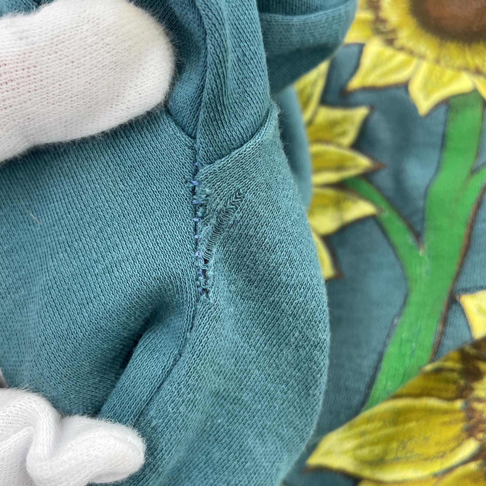 半袖Tシャツ 80’S ひまわり FLOWER Tシャツ グリーン