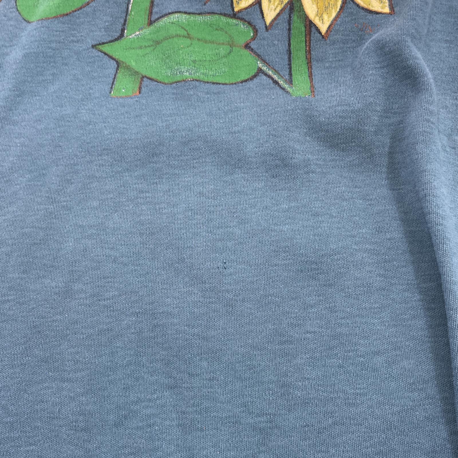 半袖Tシャツ 80’S ひまわり FLOWER Tシャツ グリーン