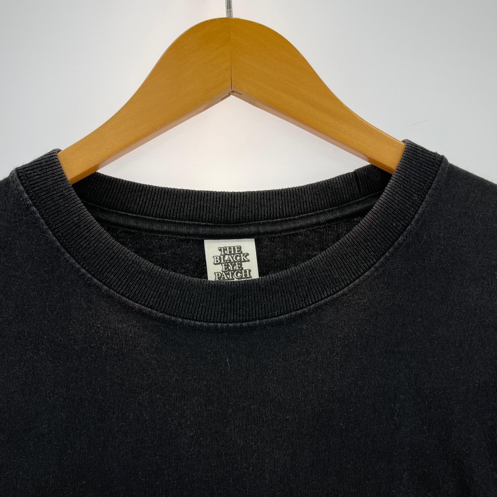 半袖Tシャツ 取扱注意 プリント sizeL L ブラック