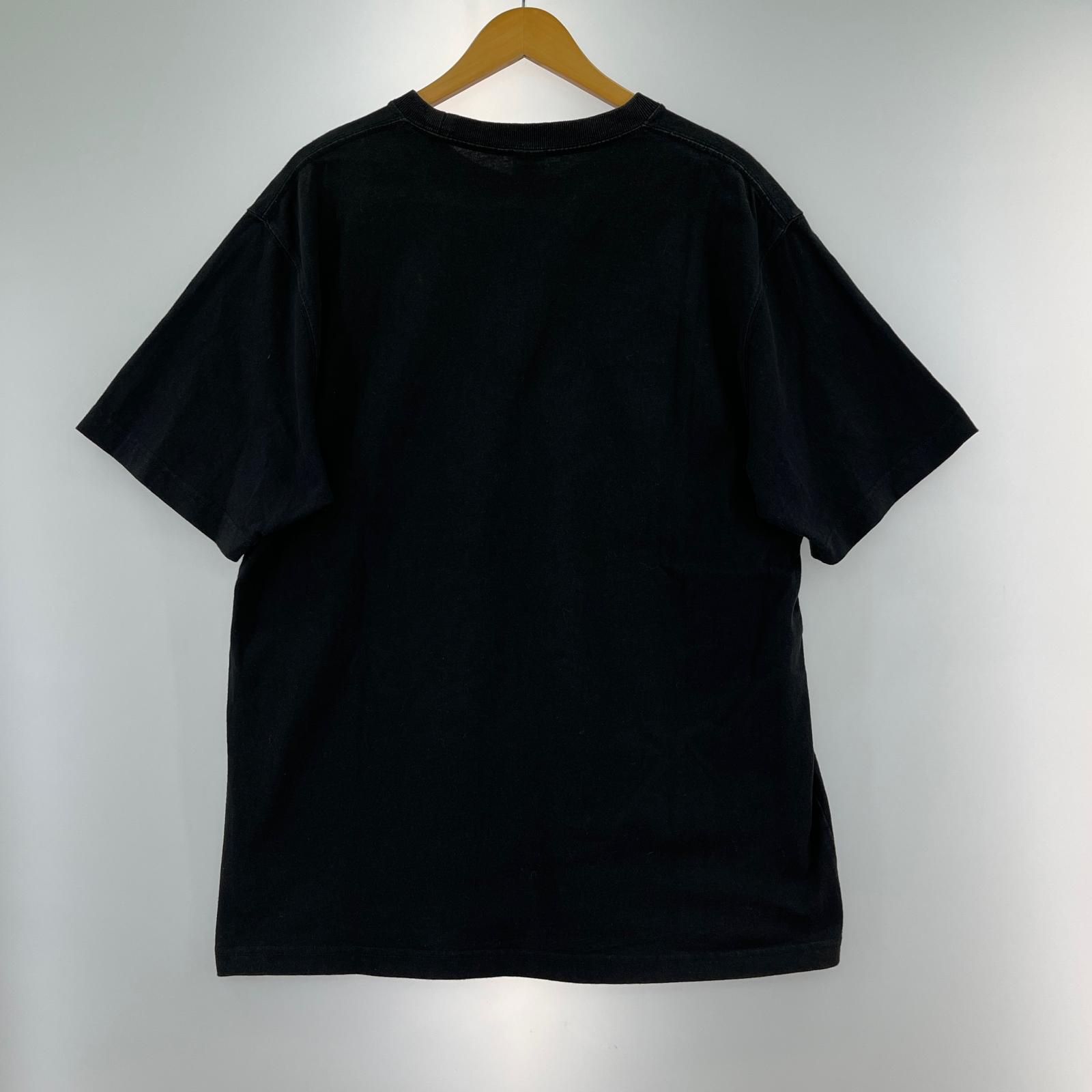 半袖Tシャツ 取扱注意 プリント sizeL L ブラック