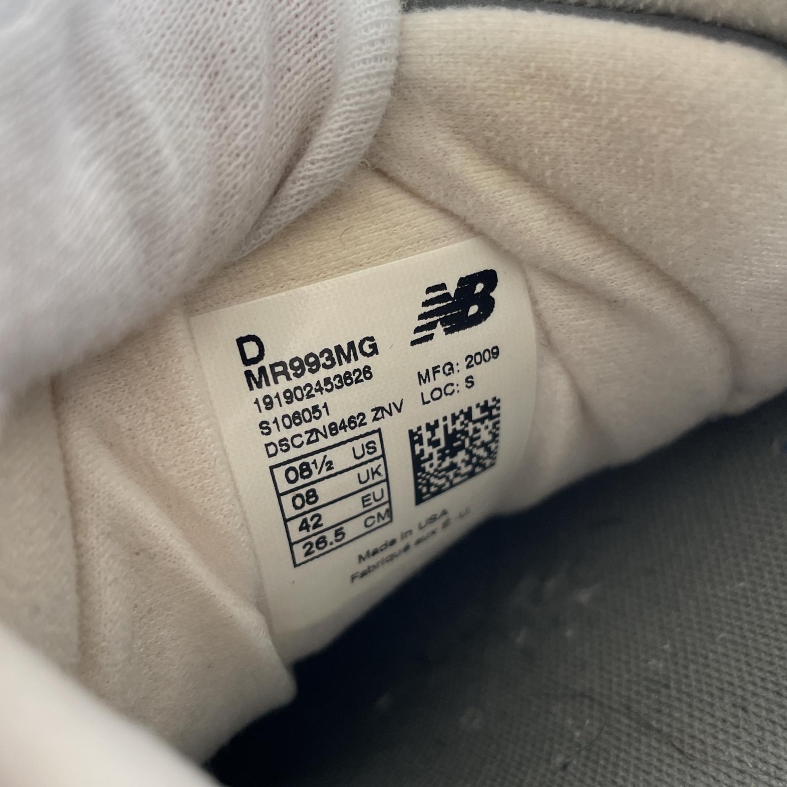 スニーカー NEW BALANCE USA製 MR993MG 26.5cm Military Green 26.5cm (US8 1/2 UK8 EU43)