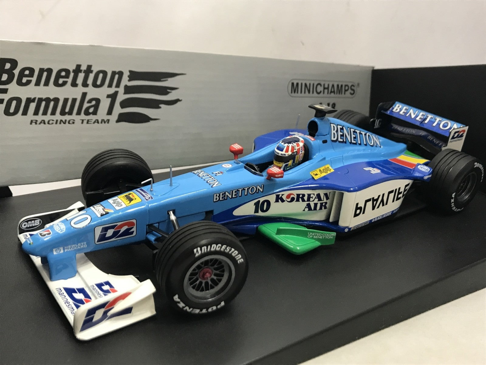 ミニチャンプス 1/18 ベネトン プレイライフ B199 A.ヴルツ スケールカー