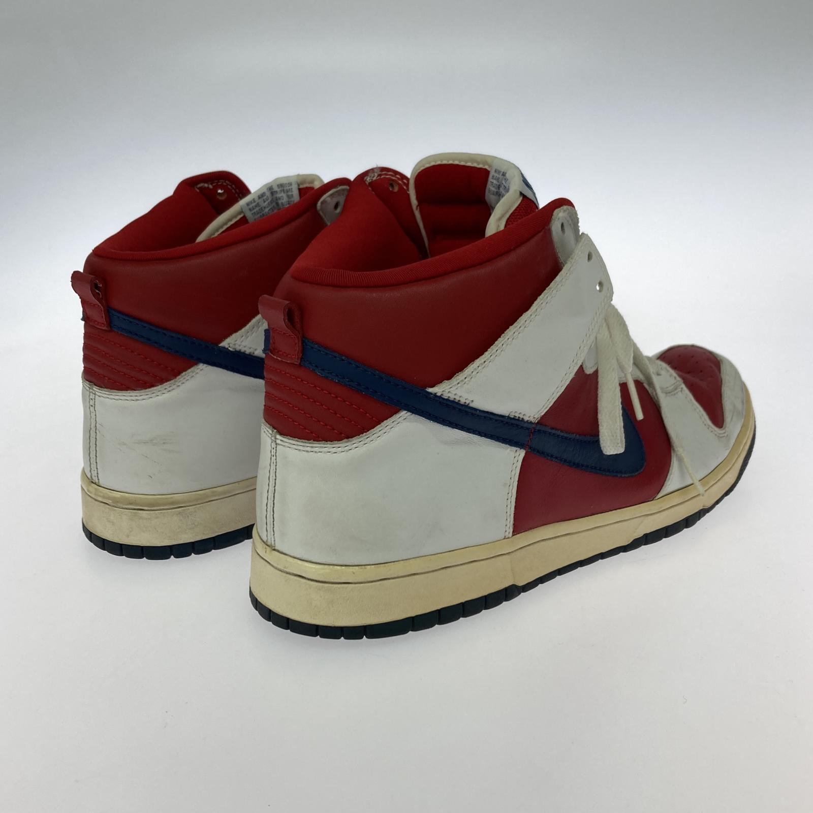 スニーカー DUNK HI RED/BLU 305287-141 30cm (US12 UK11 1/2 EU50)