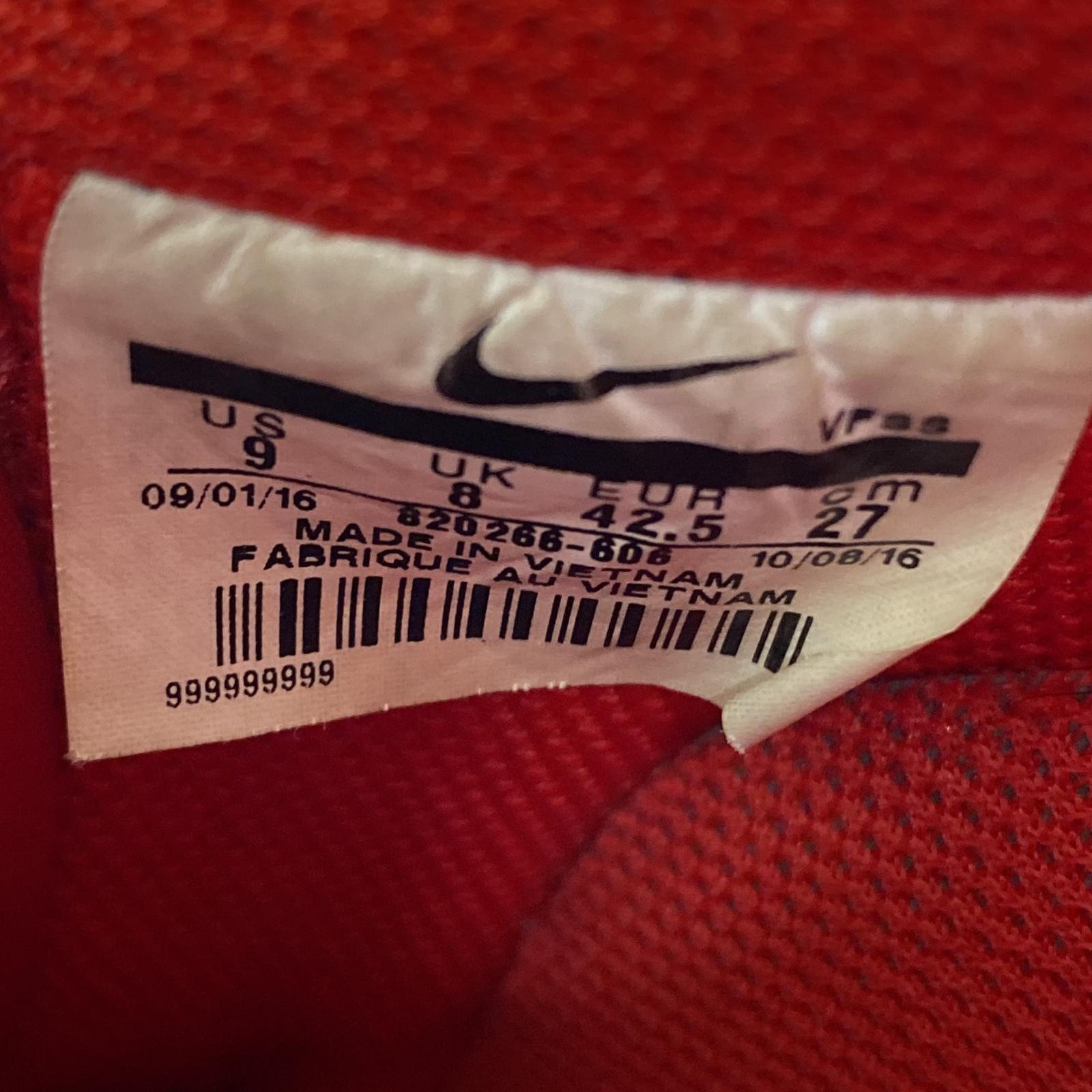 スニーカー NIKE AIR FORCE 1 LOW UNIVERSITYRED 820266-606 (27) 27cm (US9 UK8 1/2 EU44) レッド