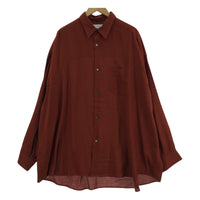 長袖シャツ graphpaper Viscose Wool Viyella Oversized RC Shirt 2 レンガ GM243-50058