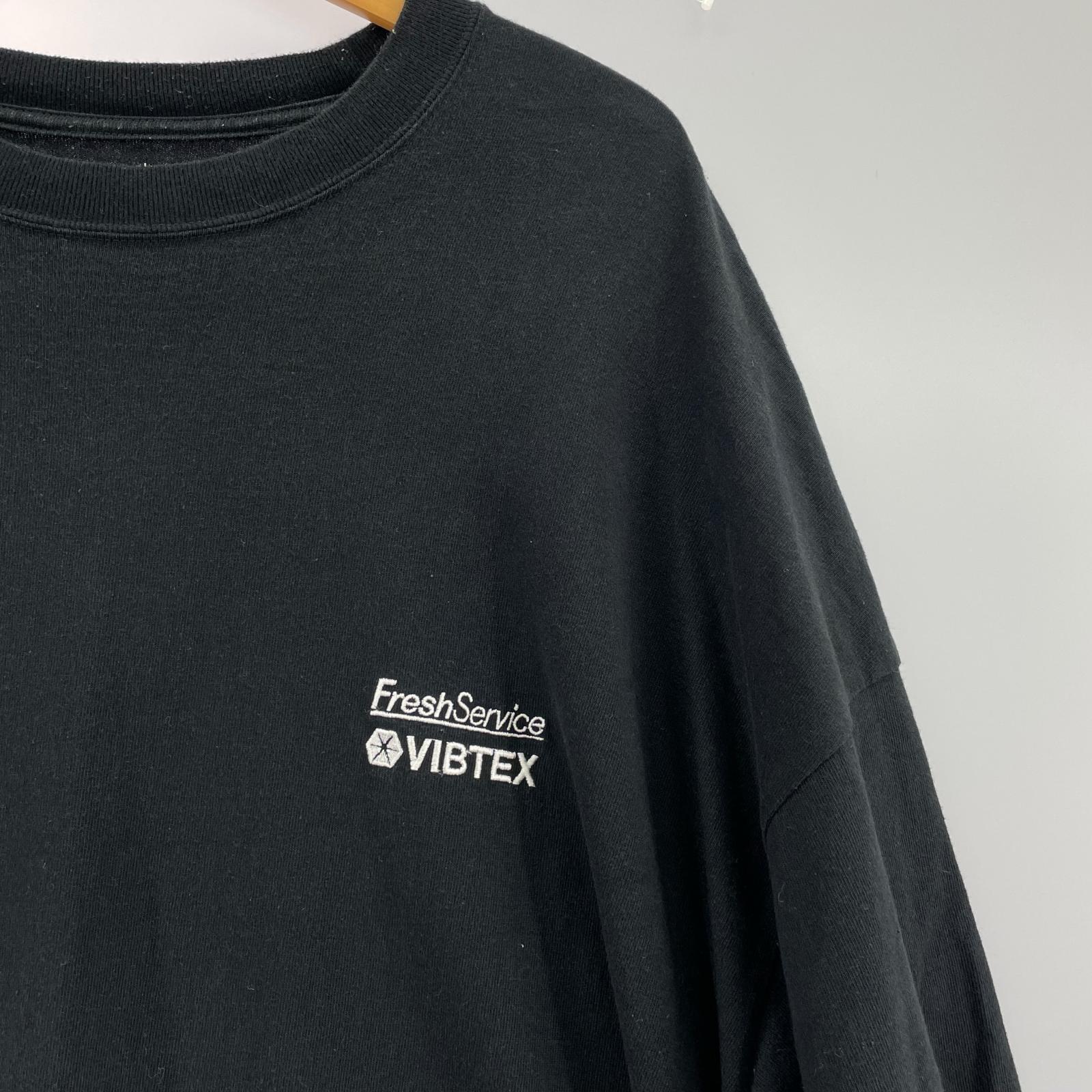 半袖Tシャツ FreshService VIBTEX 刺繍L/S Tee L ブラック L ブラック