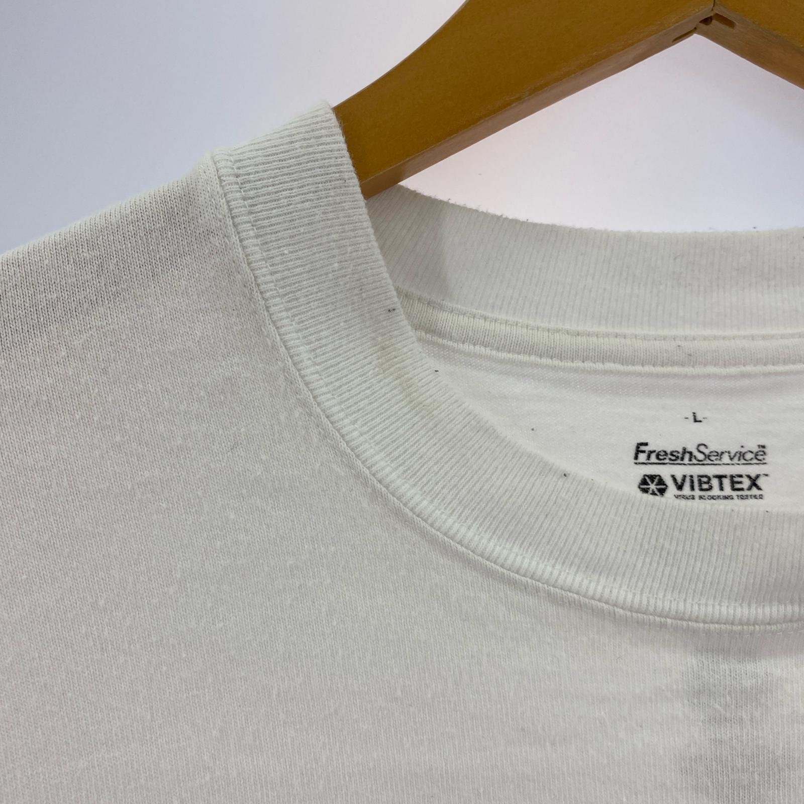 半袖Tシャツ VIBTEX 刺繍 クルーネックTee L ホワイト