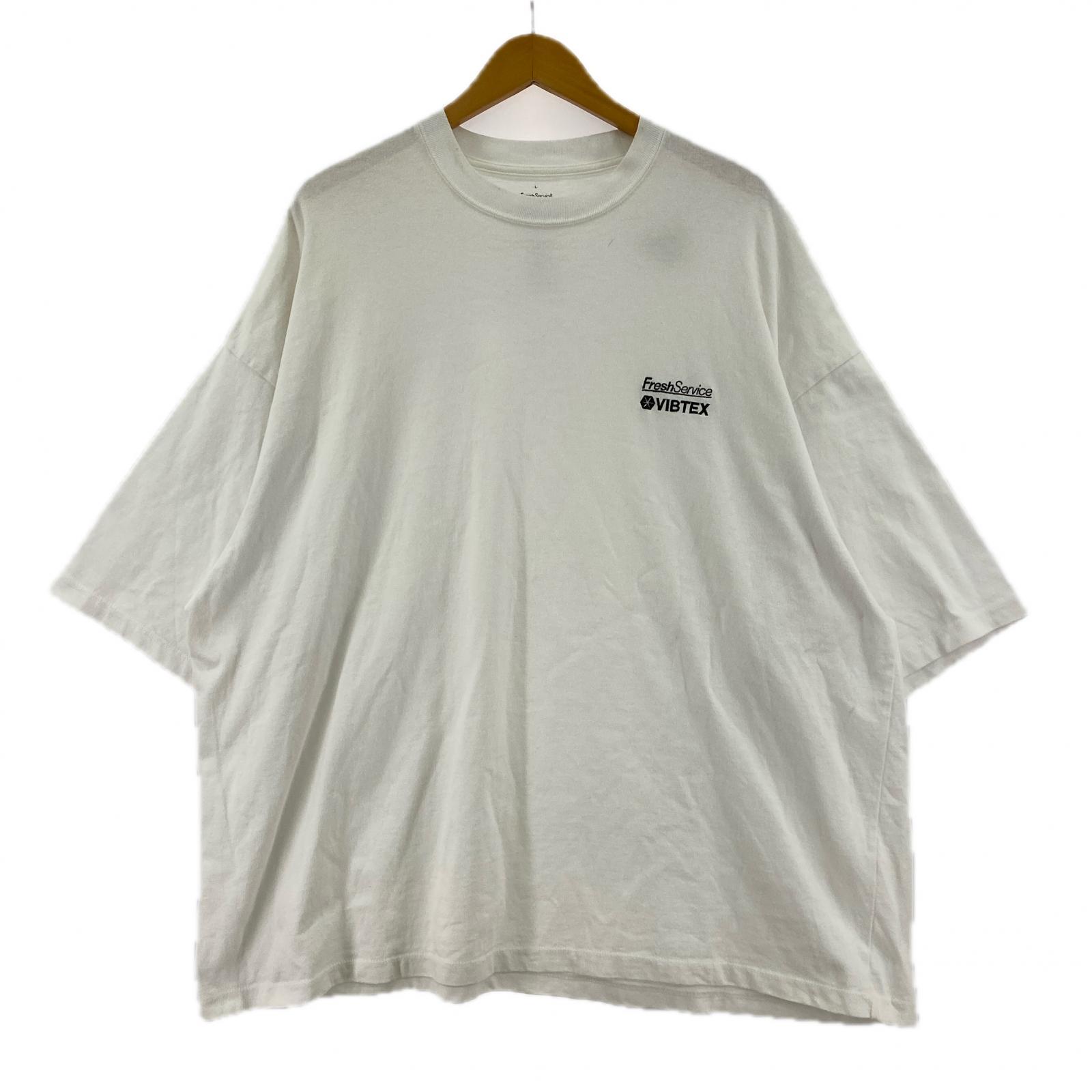 半袖Tシャツ VIBTEX 刺繍 クルーネックTee L ホワイト
