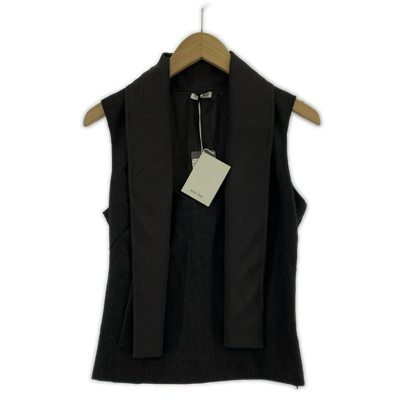 長袖シャツ miu miu Wool Best 38 BLK 38 ブラック