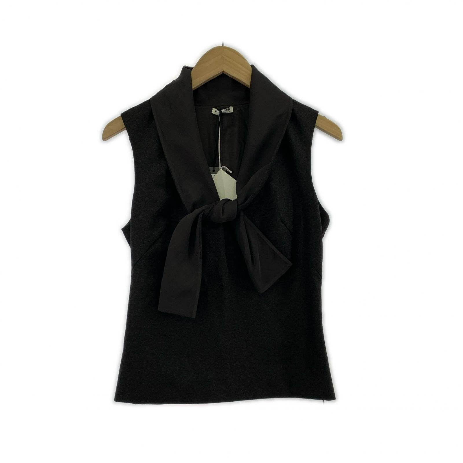 長袖シャツ miu miu Wool Best 38 BLK 38 ブラック