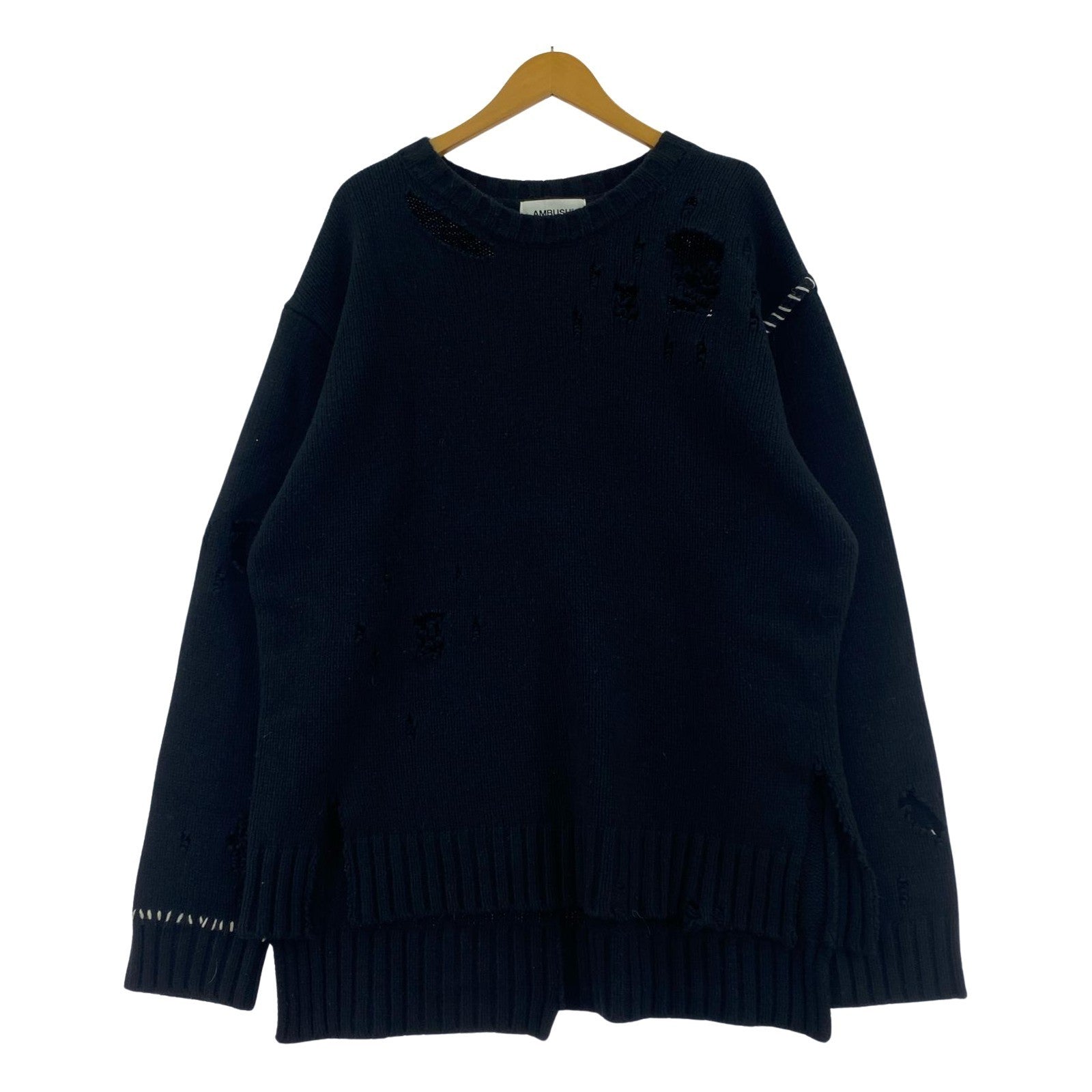 ニット クラッシュセーター BLK (3) 3 ブラック