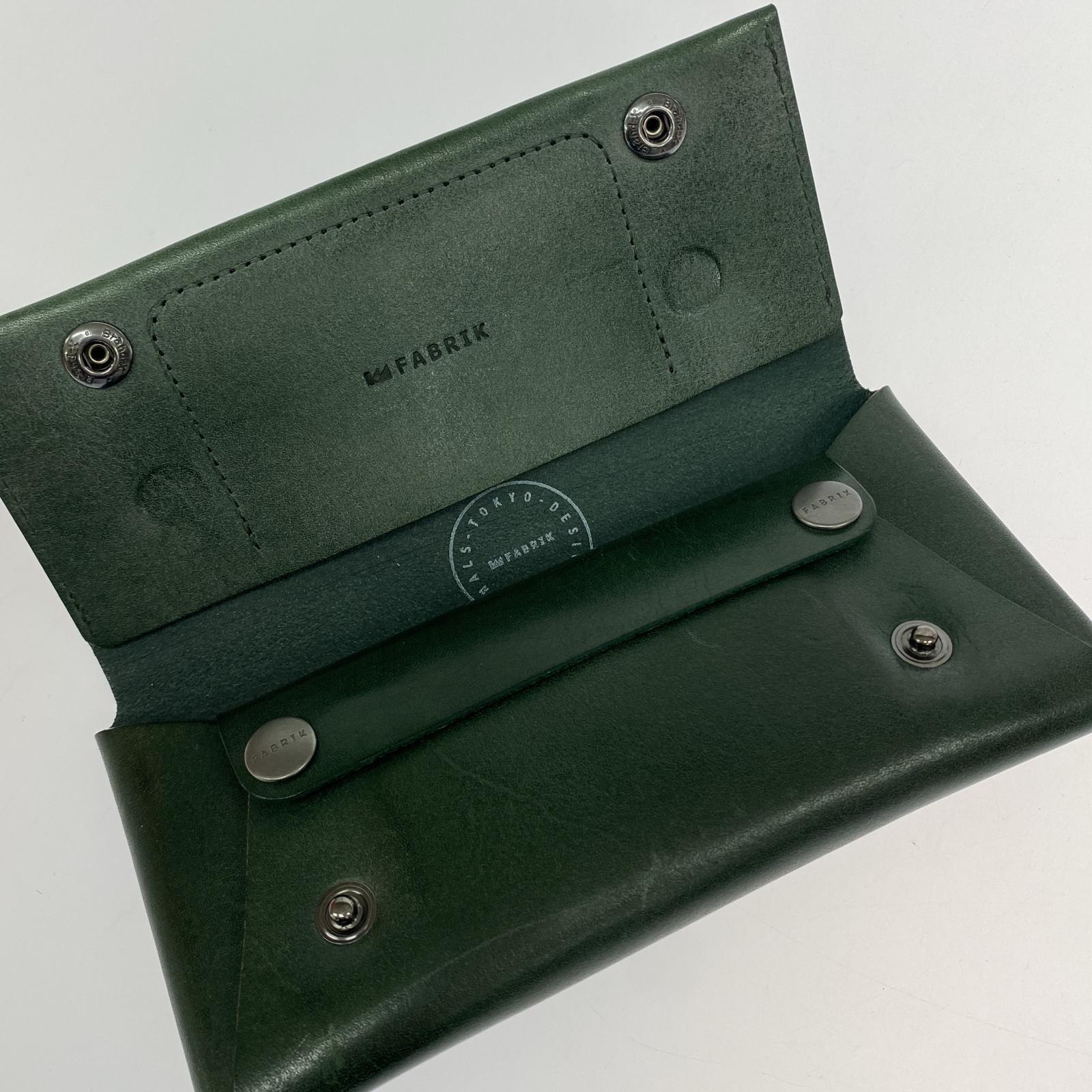 長財布 レザー GRN グリーン