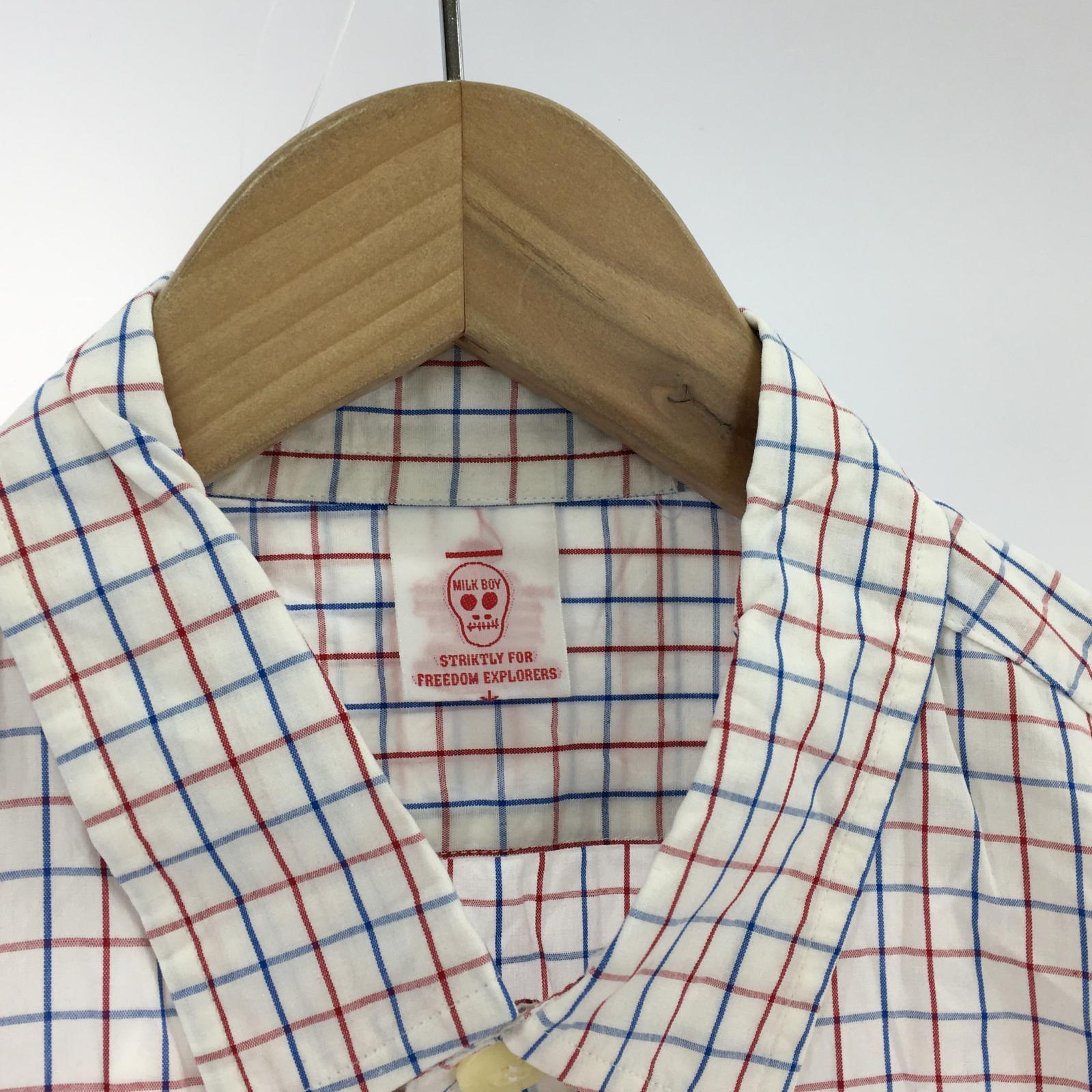 長袖シャツ チェックシャツ M