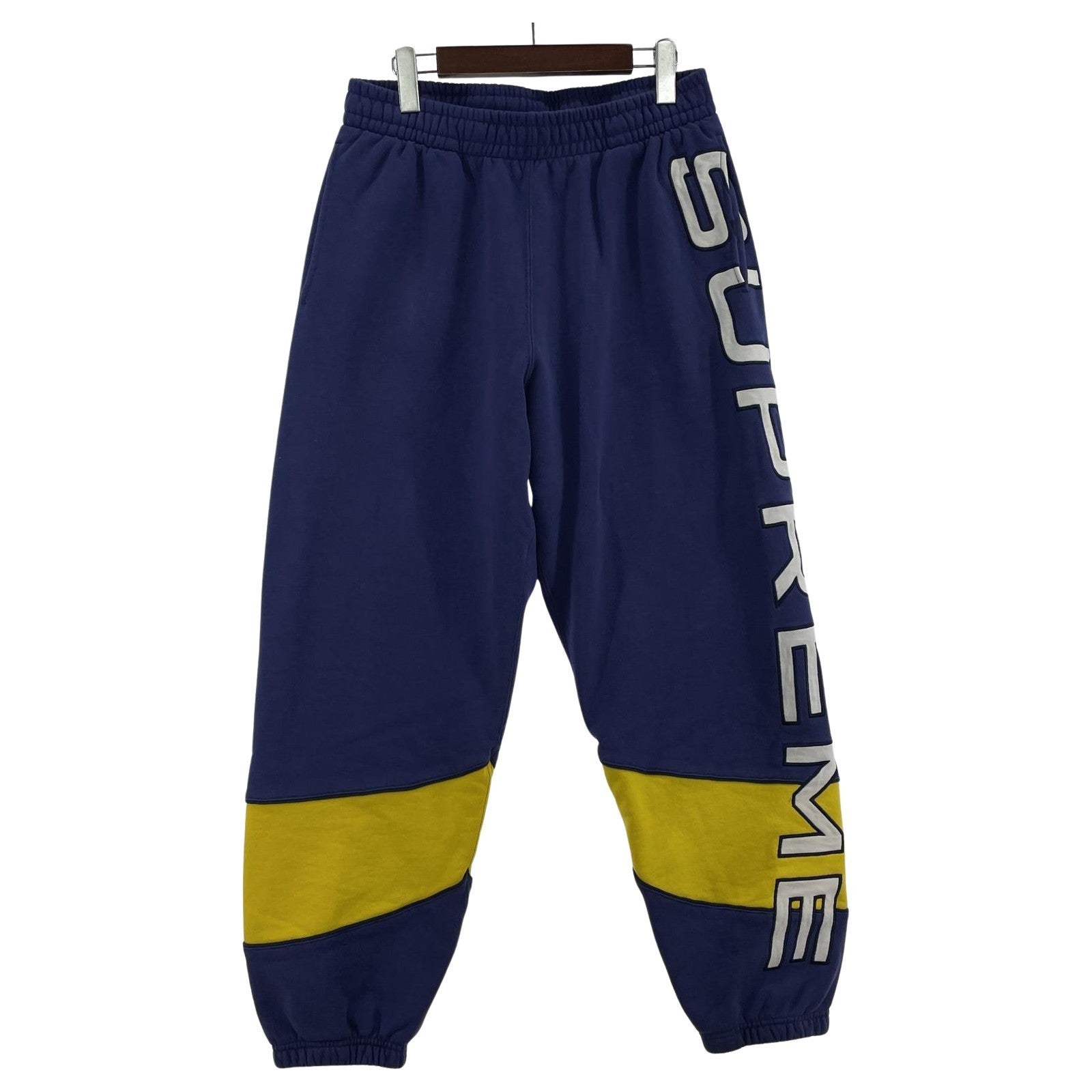 パンツ Supreme 25SS Paneled Sweatpant Washed S ネイビー×イエロー S