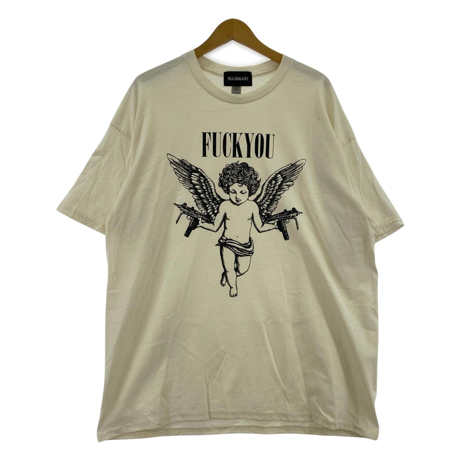 半袖Tシャツ majogary Fuckyou Angel Tee XL アイボリー