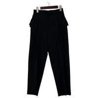 パンツ OHGA POCKET FRILL テーパードパンツ S ブラック